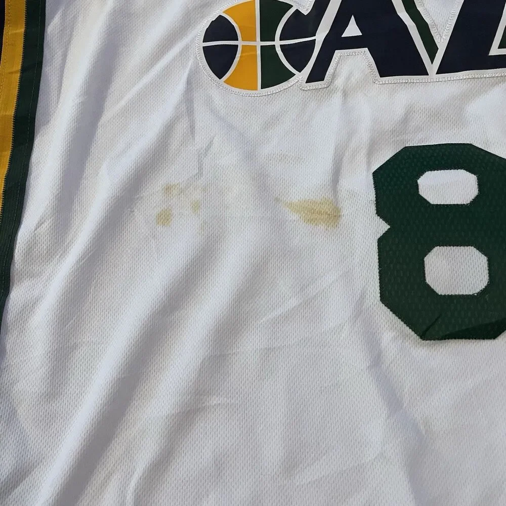 Adidas Utah Jazz Deron Williams 8 Jersey White NBA Mens XL +2 Length